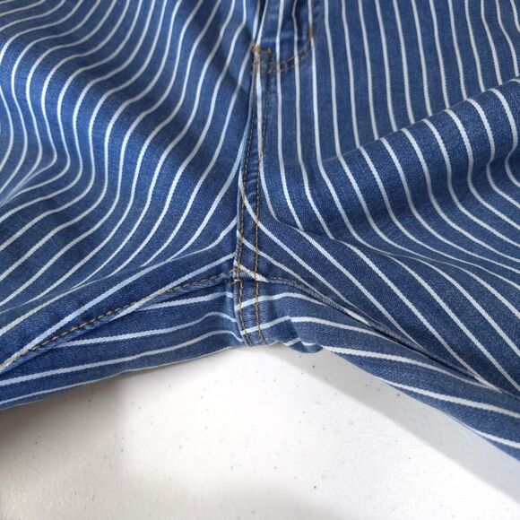 JudyBlue Pinstripe Super Flare Bellbottom Jeans Sz9 29x30 Retro 70s Hippie Rock - Picture 16 of 16